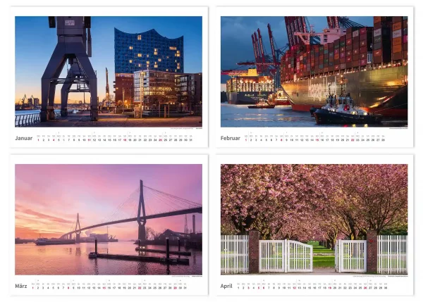 Monatsvorschau, Hamburg Wandkalender