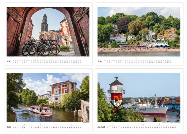 Monatsvorschau, Hamburg Wandkalender