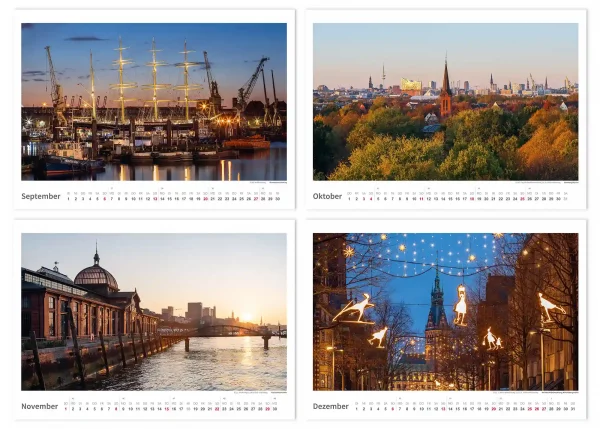 Monatsvorschau, Hamburg Wandkalender